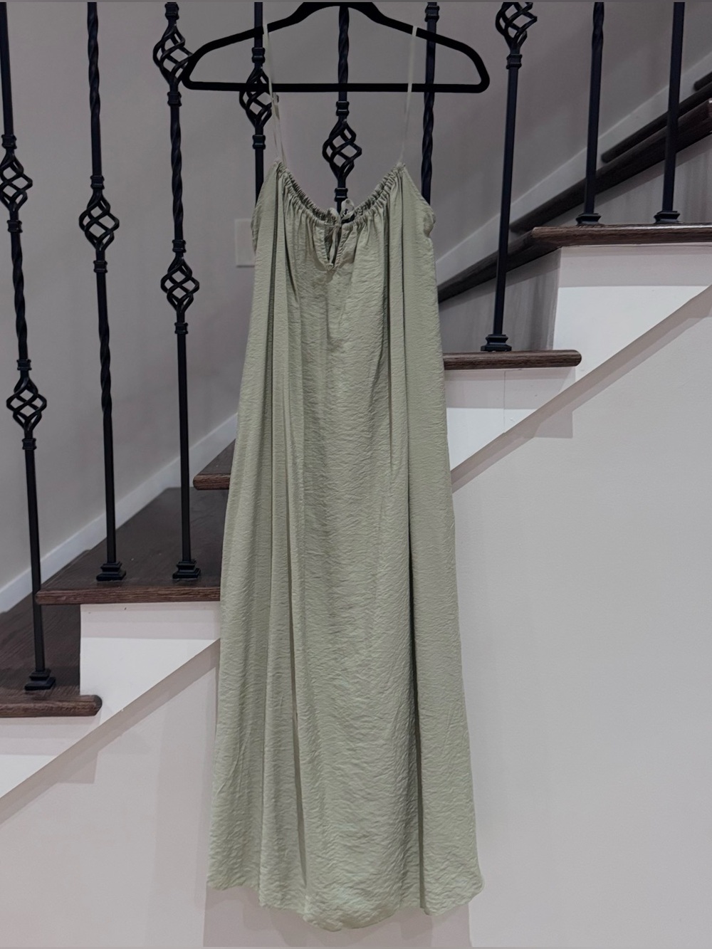 J Crew Light Sage Green Maxi Slip Dress